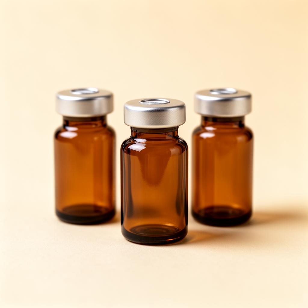 Amber glass peptide vials